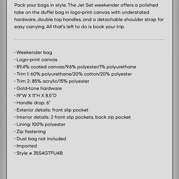 Michael Kors Beige and Tan Travel Bag - Picture 5 of 5